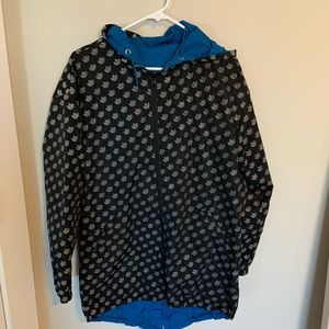 Reversible dutch bros rain jacket